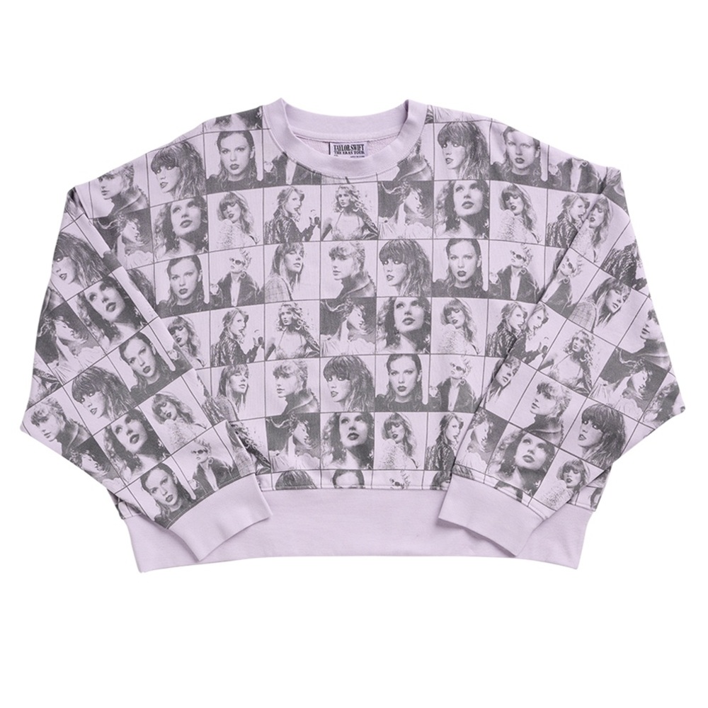 Taylor Swift The Era’s‎ Tour Merch lavender cropped pullover sweater size large.